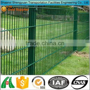 PVC coated welded double wire sided fence panels design