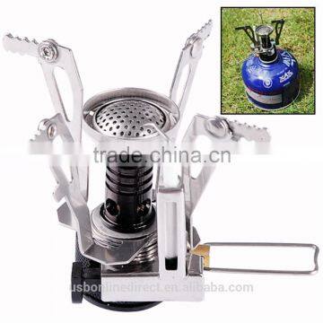 Mini Stove Portable Outdoor Picnic Gas Stove Foldable Camping Stove Steel Ultralight Backpacking Canister