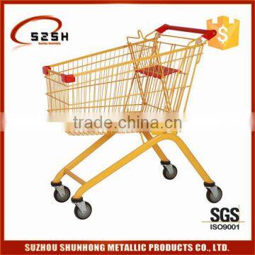 carbon steel single seat shopping cart trolley