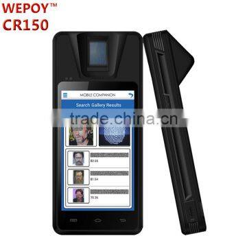 Android WIFI 3G Bluetooth GPS Handheld fingeprint reader biometric recoginition device for access control