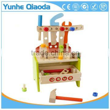 Creative DIY wooden tool table assembly toy disassembling screw toys