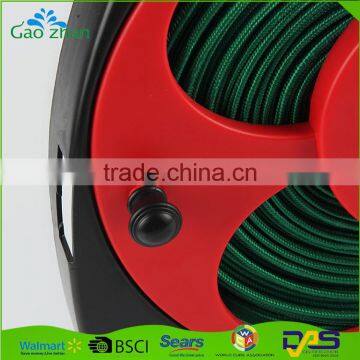 15m Flat Garden Hose Pipe & Reel With 4 Ways Spray Nozzle Gun Set photo-3