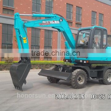 promotional wheel excavator with 360 degree turning