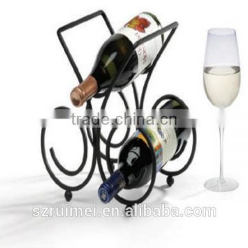 Special shape counter nice look decorative wine bottle shelf