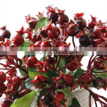 Christmas table decor plastic pomegranate decorative artificial flower making