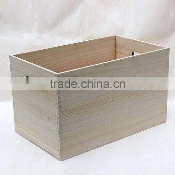 New arrival solid pine big wooden crates vegetable storage crate wholesale