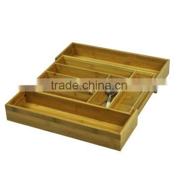 Store More Bamboo Multi Compartment Bamboo Organizer Tray photo-2