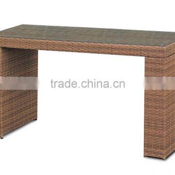 2017 Trade Assurance Hot Sale Outdoor Faint 7 Piece Bar Stool Woven Rattan Dinning Bar Table Set Furniture photo-2