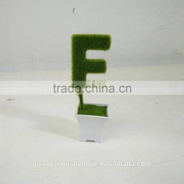 Mini Bonsai Artificial Letters Grass for Decoratrion photo-5