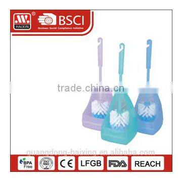 Haixing PP material bathroom clearning plastic toilet brush holder set