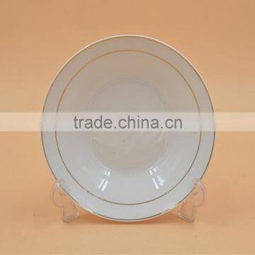 gold rim porcelain dinnerware plate