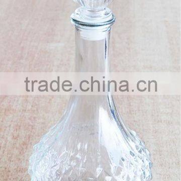Glass and flask vase
