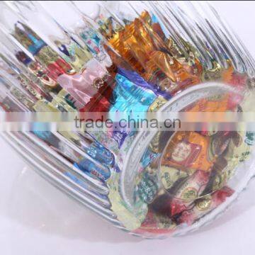 Set 3 Clear Large Antique Glass Storage Jars With Airtight Glass Lid