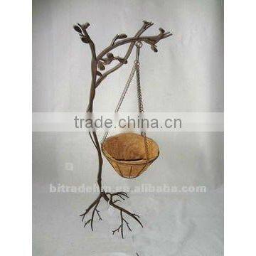 metal tree with hanging plant holder