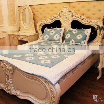 HAND EMBROIDERED BLANKET WITH PILLOWS, 100% HANDMADE IN VIETNAM, ELEGANT COLOR AND DESIGN photo-3