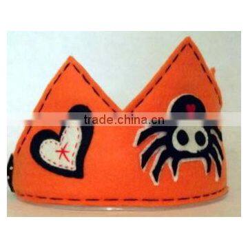2017 New Hot Wholesale China High Quality Product Handmade Fabric Party Supply Headband Kid Design Felt Pageant Halloween Crown photo-1