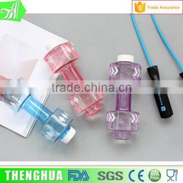 Gym Plastic Cup Fitness Dumbbell Portable Plastic Water Bottle photo-5