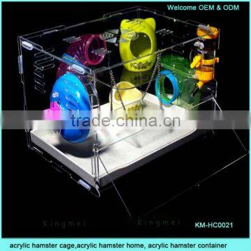 Large Capacity and Comfort Clear Acrylic Hamster Container