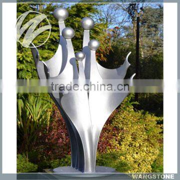 Abstract Modern Stainless Steel Painted Family Sculpture photo-2
