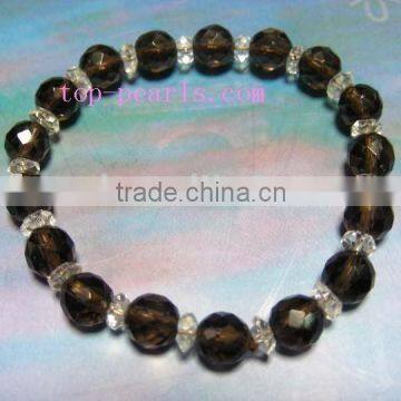 wholesale 7.5inch 8mm Smoky Quartz bracelet