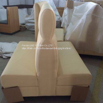 Light Yellow Restaurant Booth Seating Sofa Furniture photo-4
