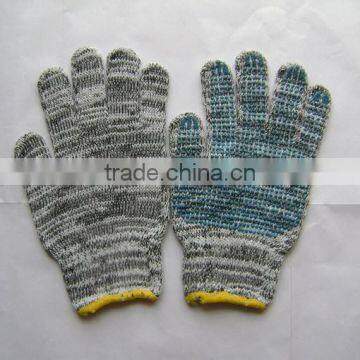 Two Color Mixed Cotton Working Safety Gloves