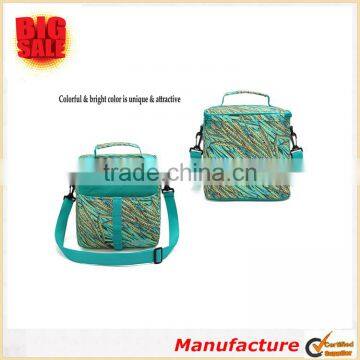 High Quality Fashion Insulated Adjustable Strape Lunch Box With Pockets Outside photo-3