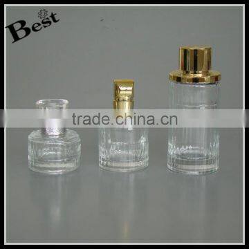 New Products Cosmetic Packaging 100ml Long Round Empty Crystal Bottle Glass Perfume Gold Aluminum Cap Bulk Buy From China photo-4