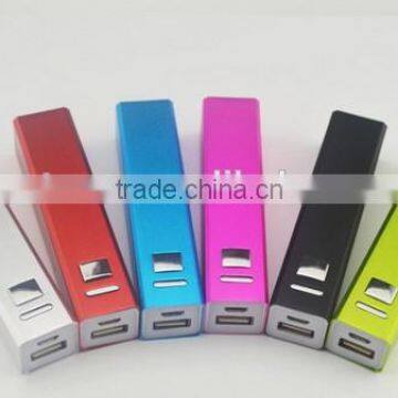 2600mAh Cuboid Shape Portable Metal Power Bank