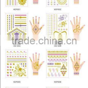 HCP001 gold removal wholesale hand palm ring finger tattoo design for men