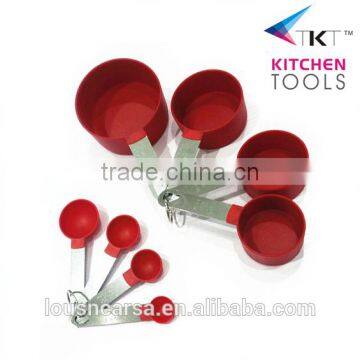 Plastic Measuring Cup And Spoon Set Morden Kitchen Tools Measuring Cup Stainless Steel Handle