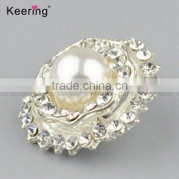 Fashionable Custom Pearl Rhinestone Buttons for Garments WBK-1464 photo-3
