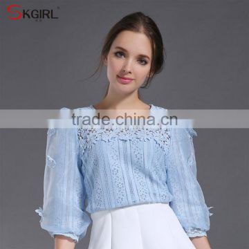 new smart organza blouse sweet slim korean version chiffon shirt