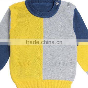 2017 2018 Baby Boys Stylish Contrast Block Color Pullover Sweaters photo-2