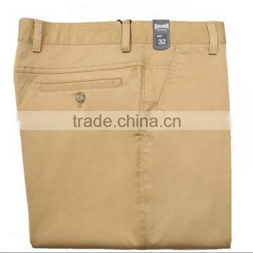 Men's Anti-wrinkle Flat-Front Slim Fit Long Chino Pant photo-3