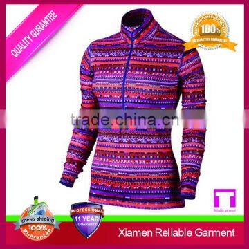 Custom Dry Wick Running Shirts With Zipper Long Sleeve, Ladies Gym Tops photo-5