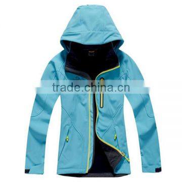 OEM ODM Customize Brand Women Outer Sports Polyester Soft Shell Jacket photo-4