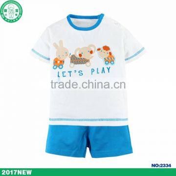 Wholesale price 100% cotton newborn unisex summer baby clothes toddler clothing