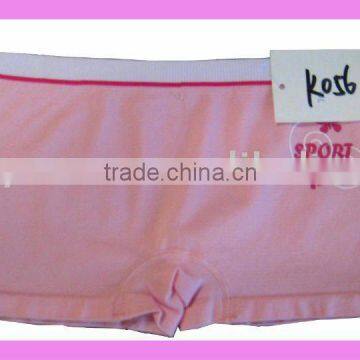 plain color ladies seamless underwear boxer short