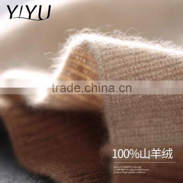 OEM Factory Price Women Turtleneck Color Block Knit Cashmere Sweater photo-2