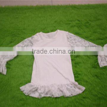 Children Shirts and Skirts 2pcs Outfits Teenager Summer Work Suits Wholesale Lace Tops Ruffle Child Clothing Top Quality Clothes photo-2