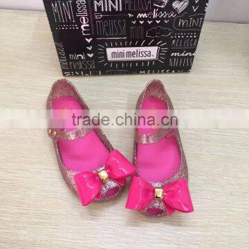 Plastic Bow Girl Jelly Shoes, Pve Mini Melissa Jelly Shoes photo-2