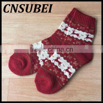Quality Supply Wholesale Autumn and Winter Retro Cartoon Deer Loft Thickening Men Wool Tube Socks photo-2