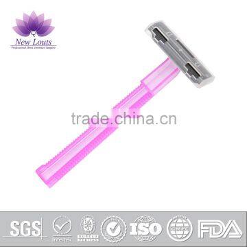 Pink Color Beautiful Design Twin Blade Disposable Razor