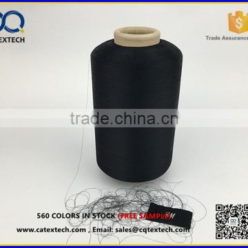 75/120TPM Equal black polyester DTY yarn