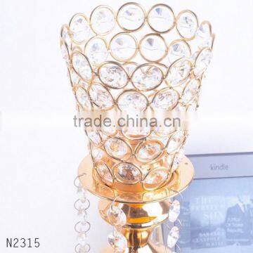 Hot Sale Crystal Candle Holder for Wedding Decoration JC-001 Set of 2 photo-2
