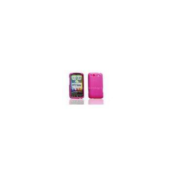 Pink HTC Salsa Silicone Protective Cell Phone Cover Cases