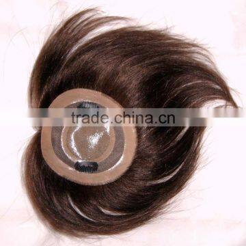 Hand tied toupee for men and women with top quality