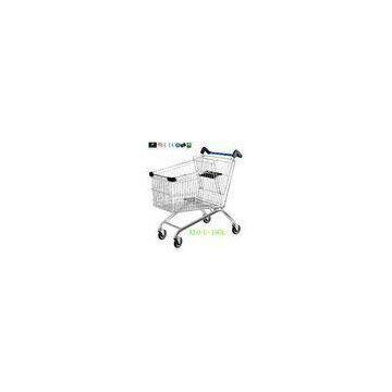 Portable Metal Chrome Plated Disabled Shopping Trolley For Hypermarket 180 Litre