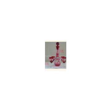 Decal, Frosty, Painting Short Stem Wine Glass Sets / Water, Juice Drinking Glassware Set